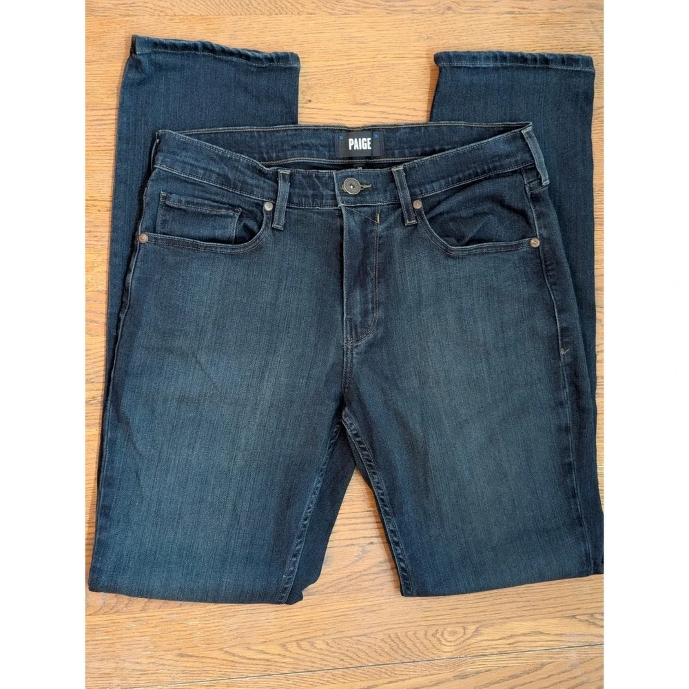 Paige Federal Slim Straight Jeans Mens 32x31 Cellar‎ Dark Wash M655521-2948